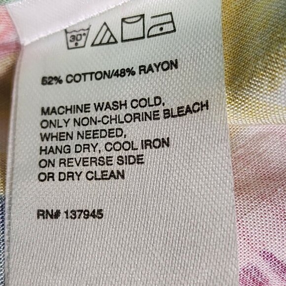 Pedialyte Tropical Print Button-Up Shirt Short Sleeve Cotton & Rayon Large - Picture 6 of 10